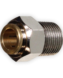 Transition piece 3/8"m x 9.5mm PA-pipe brs nickle plated(NO)